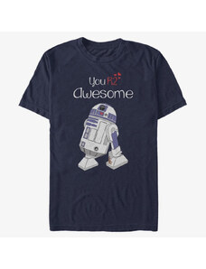 Pánské tričko Merch Star Wars: Classic - You R2 Awesome Unisex T-Shirt Navy Blue