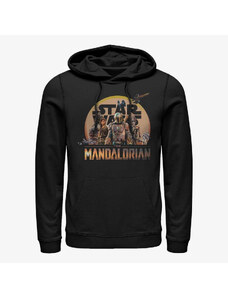 Pánská mikina Merch Star Wars: Mandalorian - Mandalorian Character Action Pose Unisex Hoodie Black