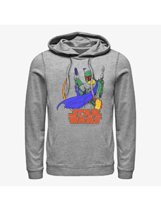 Pánská mikina Merch Star Wars - Bounty Flame Unisex Hoodie Heather Grey