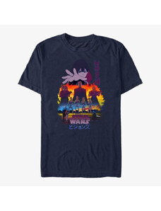 Pánské tričko Merch Star Wars: Visions - It Takes A Village Unisex T-Shirt Navy Blue