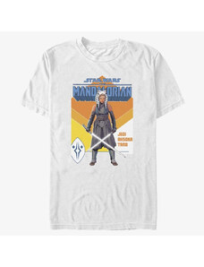 Pánské tričko Merch Star Wars: The Mandalorian - Jedi Tano Unisex T-Shirt White