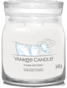 Yankee Candle vonná svíčka Signature ve skle střední Clean Cotton 368g