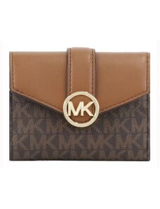 Peněženka Michael Kors Carmen medium flap logo hnědá