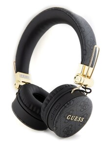 Bezdrátová náhlavní sluchátka - Guess, PU 4G Metal Logo Black