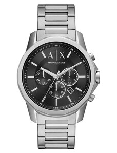 Hodinky Armani Exchange pánské, stříbrná barva