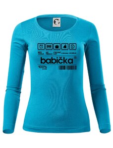 Světle modrá dámská trička s dlouhými rukávy | 20 kousků - GLAMI.cz