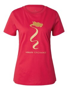 ARMANI EXCHANGE Tričko zlatá / červená