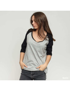 Dámské tričko Urban Classics Ladies 3/4 Contrast Raglan Grey/ Black