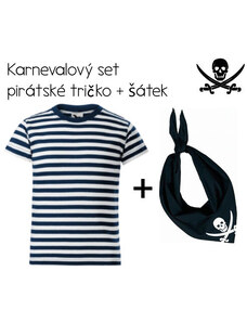 MALFINI Pirátský kostým dětské tričko + šátek