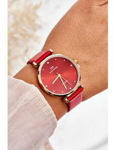 Kesi Dámské hodinky na koženém řemínku Giorgio&Dario červené