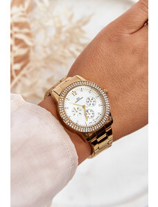 Kesi Dámské vodotěsné hodinky Giorgio&Dario se zirkony, zlaté
