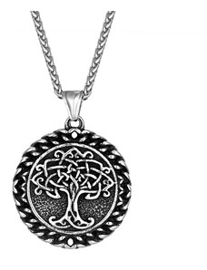 B-TOP Vikingský náhrdelník z nerezové oceli s přívěskem Strom Života