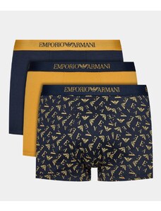 Emporio Armani - boxerky - Námořní modř-zlatá - 3ks