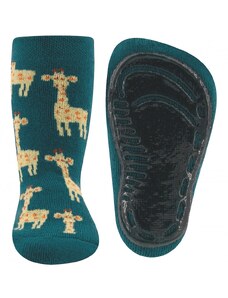 Ewers Ponožky s protiskluzem zelené Žirafa