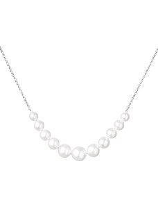 Gaura Pearls Stříbrný náhrdelník Adéle, 6-11 mm sladkovodní perly, stříbro 925/1000