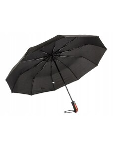 Verk 25006 Skládací deštník 100 cm, dřevěná rukojeť černý