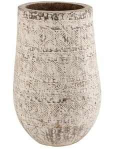 Bílá dřevěná váza J-line Maylia 100 cm