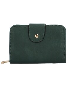Coveri Malá dámská koženková peněženka Bellena, tmavě zelená