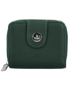 Coveri Malá dámská koženková peněženka Antalla, tmavě zelená
