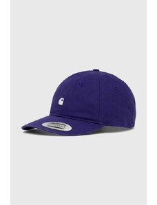 Bavlněná baseballová čepice Carhartt WIP fialová barva