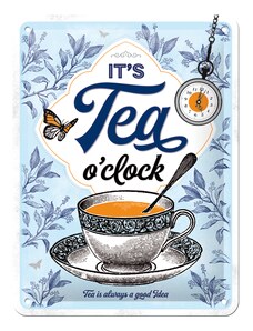 Nostalgic Art Plechová cedule It's Tea O'Clock 20 x 15 cm