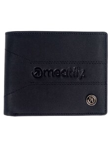 Meatfly kožená peněženka Zac Premium Black | Černá