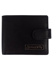 Meatfly kožená peněženka Nathan Premium Black | Černá
