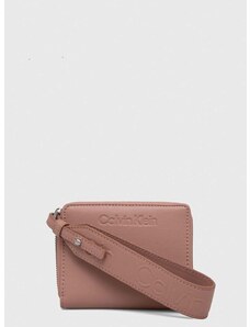 Peněženka Calvin Klein růžová barva, K60K611387
