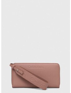 Peněženka Calvin Klein růžová barva, K60K611388
