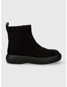 Semišové boty Vagabond Shoemakers JANICK dámské, černá barva, na plochém podpatku, zateplené, 5695.040.20