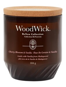 Střední vonná svíčka WoodWick ReNew, Cherry Blossom & Vanilla