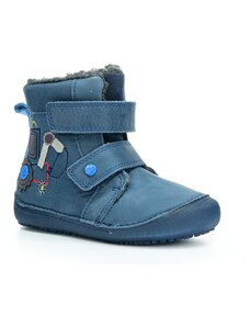 D.D.Step W063-321A modré zimní barefoot boty