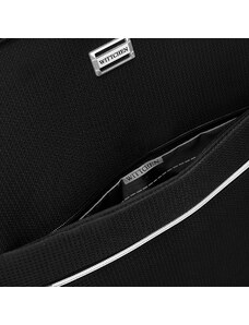 Malý měkký kufr s lesklým zipem na přední straně Wittchen, černá, polyester