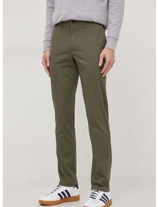Kalhoty Tommy Hilfiger pánské, zelená barva, jednoduché