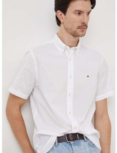 Košile Tommy Hilfiger bílá barva, regular, s límečkem button-down