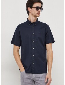 Košile Tommy Hilfiger tmavomodrá barva, regular, s límečkem button-down, MW0MW33809