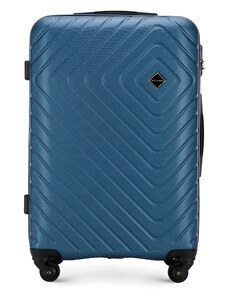 Střední kufr z ABS s geometrickým ražením Wittchen, tmavě modrá, ABS