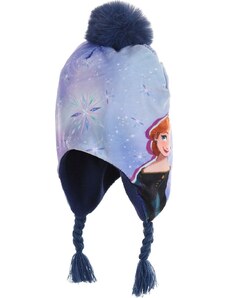 DISNEY FROZEN TMAVĚ MODRÁ ČEPICE S BAMBULÍ