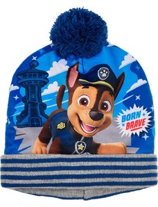 PAW PATROL MODRÁ ČEPICE S BAMBULÍ