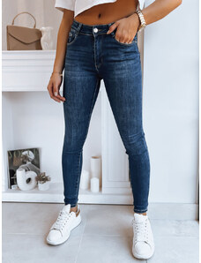 BASIC TMAVĚ MODRÉ SKINNY DŽÍNY DIVETTI Denim vzor