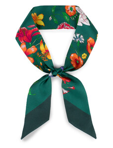 Dámský hedvábný šátek Wittchen, zeleno-červená, hedvábí