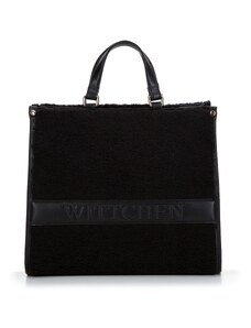 Dámská kabelka s vložkami z ekologické kožešiny Wittchen, černá, ekologická kůže
