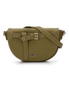 Dámská kabelka z ekologické kůže s ozdobným popruhem Wittchen, zelená, ekologická kůže