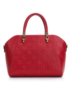 Dámská kožená kabelka s monogramem Wittchen, červená, přírodní kůže