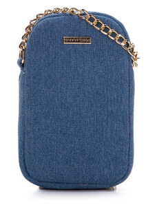 Mini kabelka na řetízku Wittchen, modrá, bavlna
