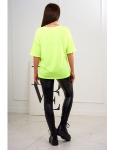 K-Fashion Halenka s potiskem Magic yellow neon