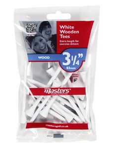 Masters Wood Tees Bumpa Bag 15 x White 3 1/4"