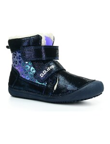 D.D.Step W063-356A modré zimní barefoot boty
