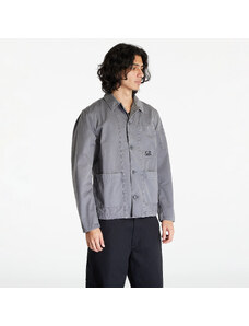 Pánská košile C.P. Company Military Twill Emerized Workwear Shirt Excalibur Grey