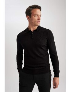 DEFACTO Slim Fit Polo Collar Pullover